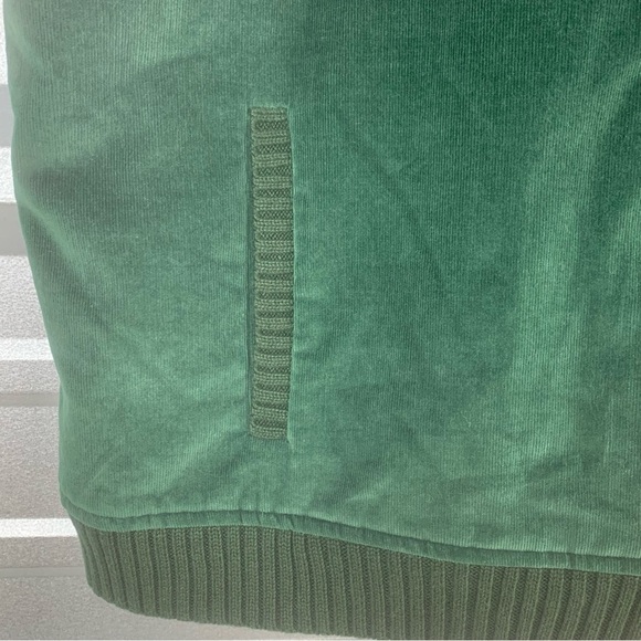 Alfred Dunner Corduroy Retro Velour Green Zip Sweater Vest Vintage Women's Sz 16 - Picture 4 of 7